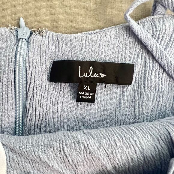 🔥🔥5 for $25🔥🔥 Lulus Women's Crinkle Textured Wrap Skirt Side Tie Tulip Cut Dress - Picture 9 of 12